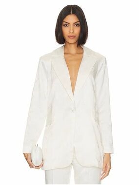 For Love & Lemons Ruth Blazer White Size Small Oversized